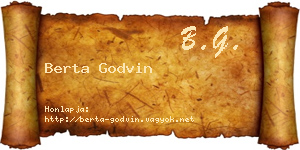 Berta Godvin névjegykártya